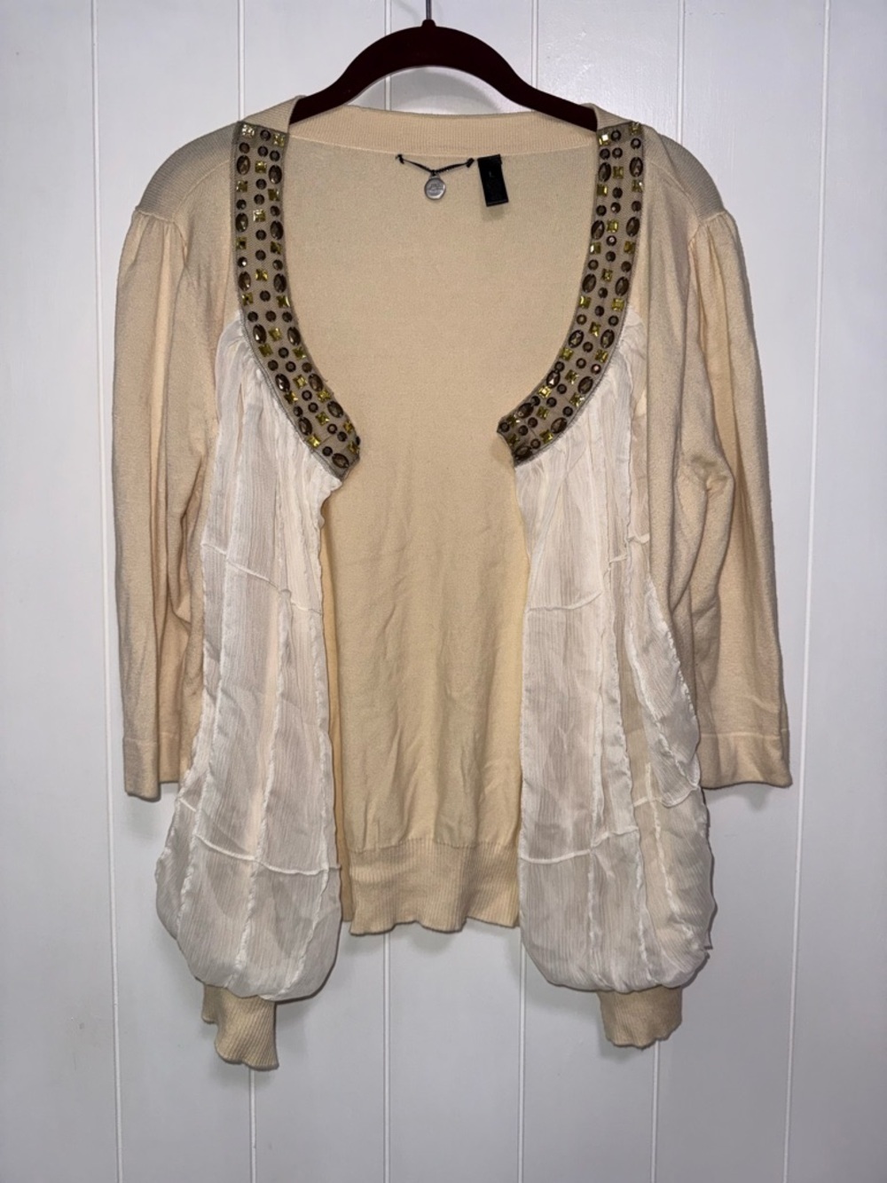 Coach Cream Sweater with Logo Charm
